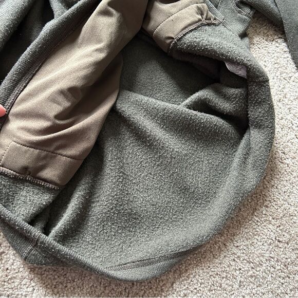 Timberland Quarter Zip Brown Fleece Pullover Long Sleeve Sweater Size Large - Picture 6 of 8